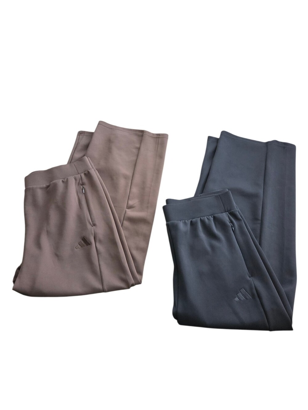 2 pair Adidas Wide Leg Pants sz XL Black and Brown - Picture 1 of 10